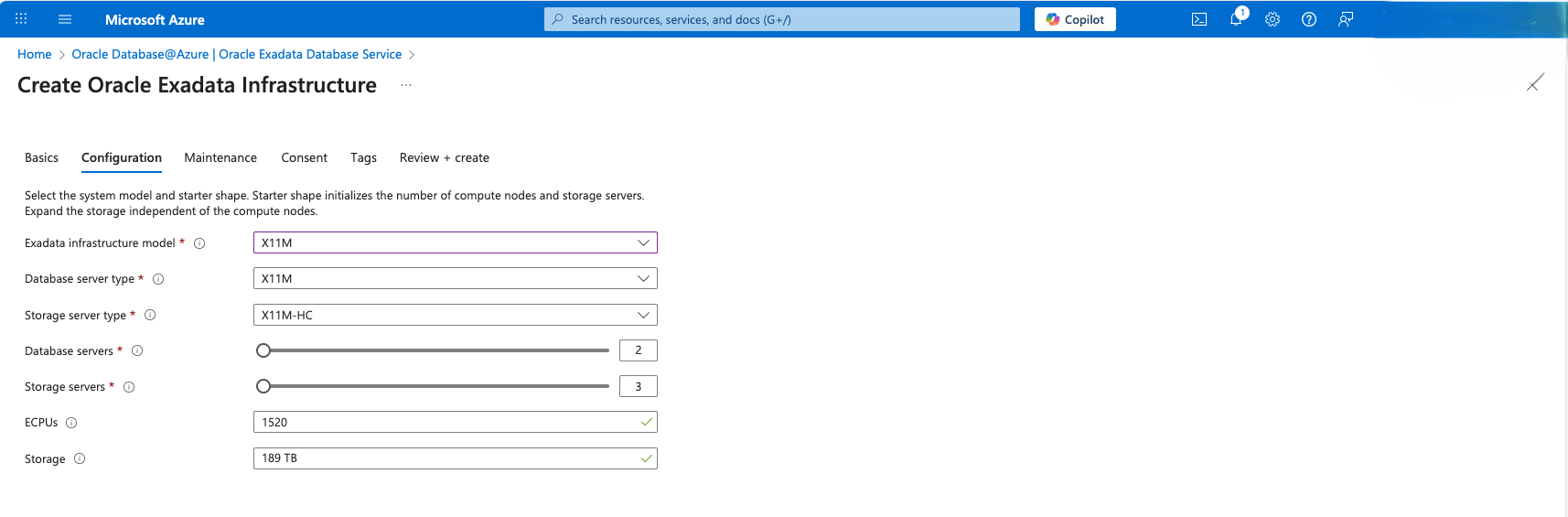 This screenshot shows the Configuration step.