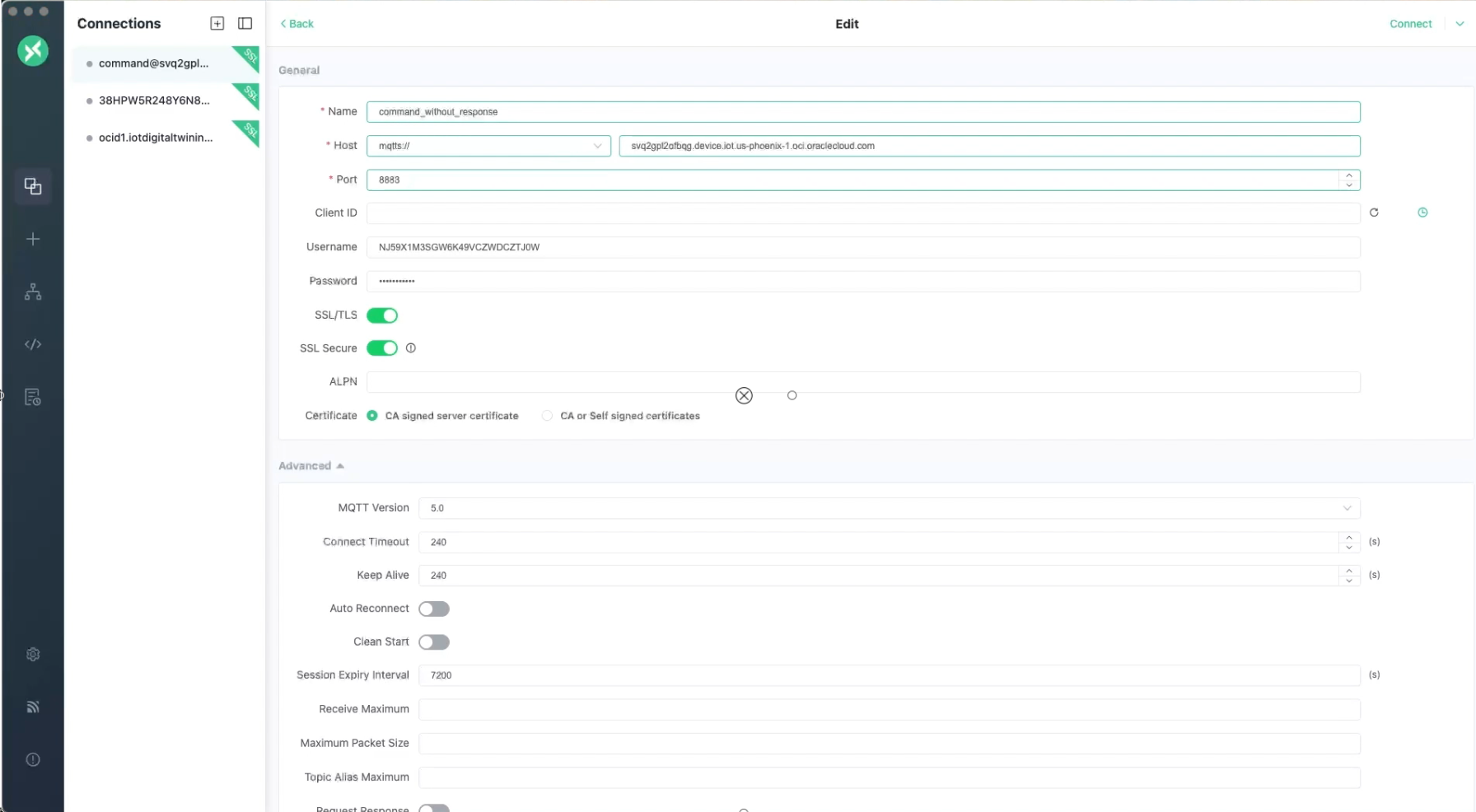 In MQTTX settings for invoking a command.