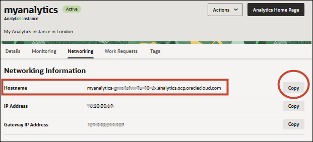 Description of oac_console_hostname.jpg follows