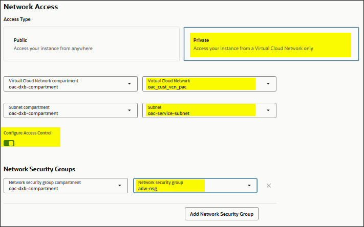 Description of oac_console_private.jpg follows