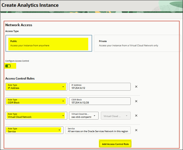 Description of oac_console_public.jpg follows
