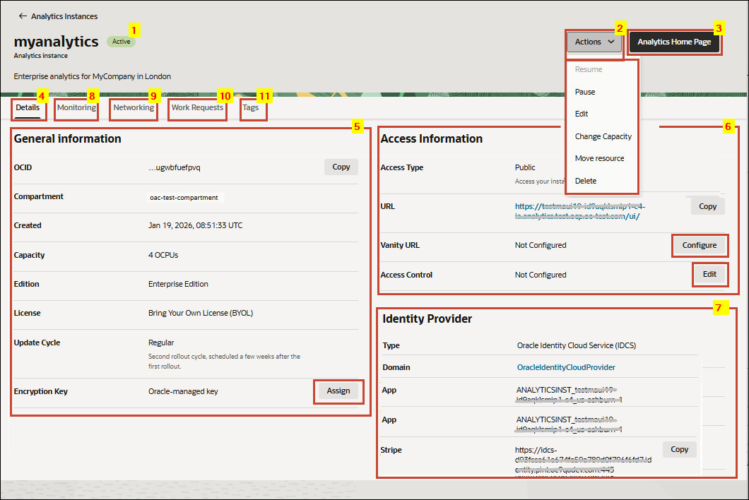Description of oac_console_ux_detail.jpg follows