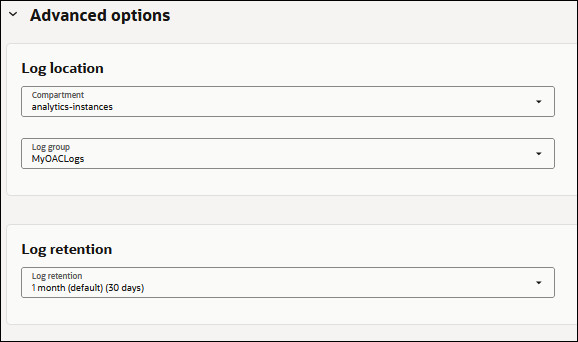 Log location and retention