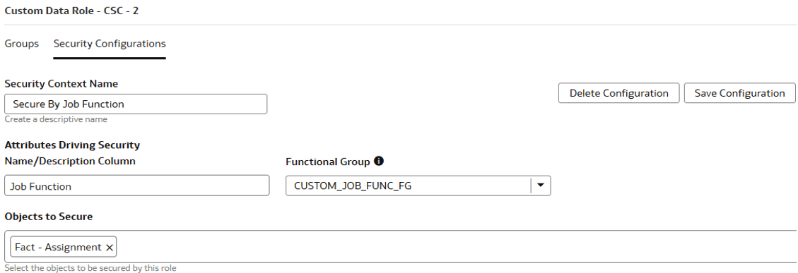 Security configurations set up