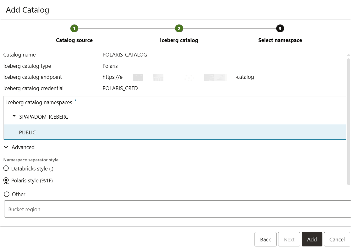 Description of namespace-polaris.png follows