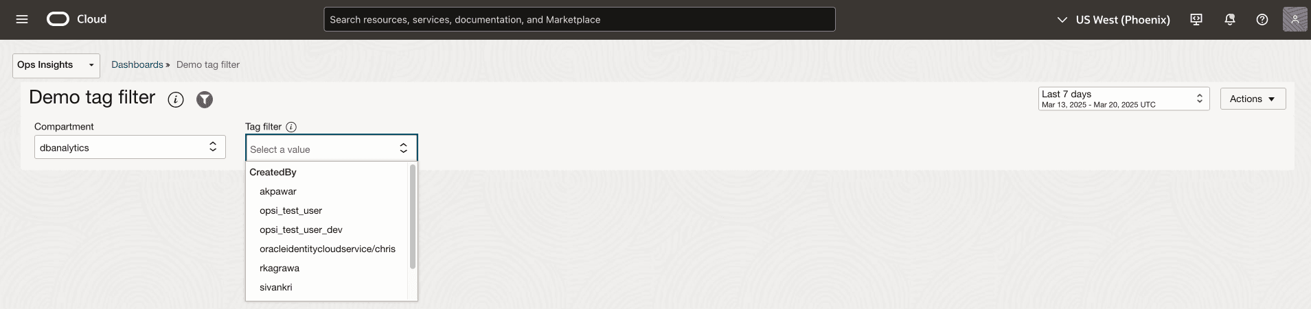 Add Filter to Dashboard