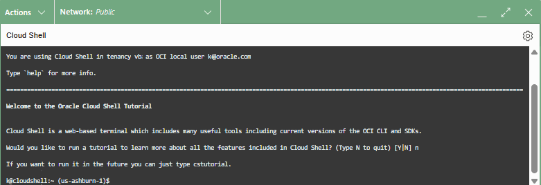 Description of admin-console-cloudshell.png follows